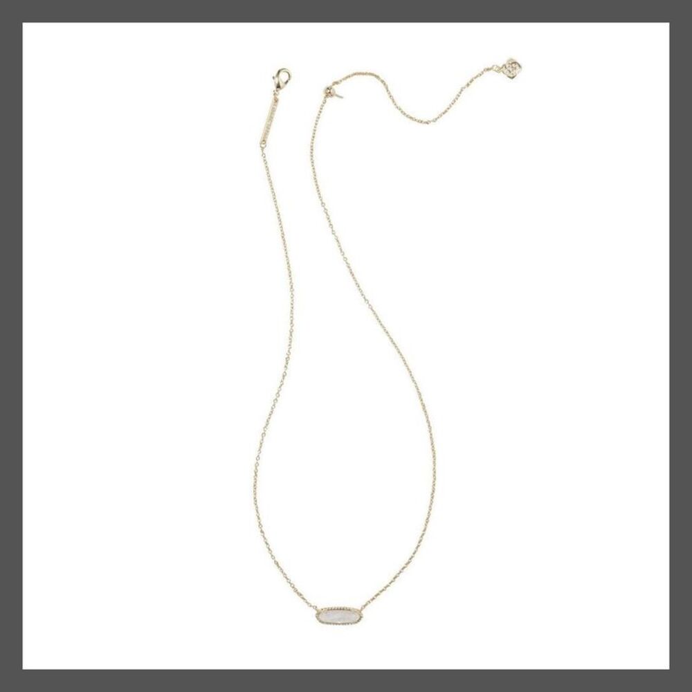 Kendra Scott Eva 14K Gold Over Brass Pendant Neckl Mother of Pearl - Picture 2 of 3
